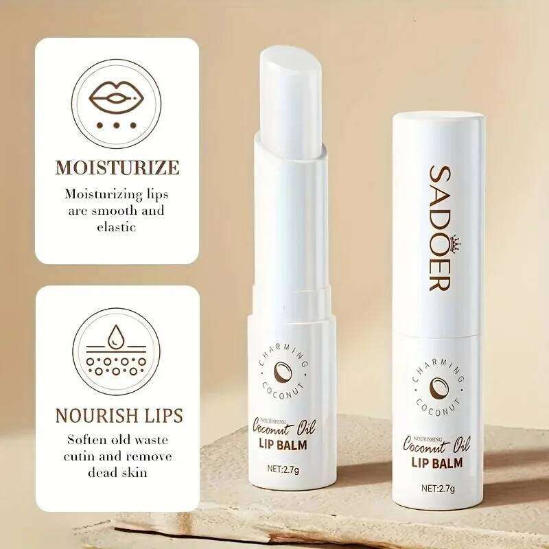 free shipping Coconut Lip Balm - Lasting Nourishment and Moisture for Men and Women - Daily Care Lip Balm