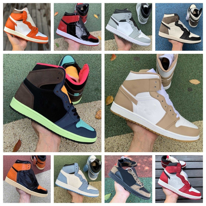 2025 Trainers 1 Sports Basketball Shoes j1 Men Women High Low TS True Turbo Blue Pine Lucky Tennis DARK Mocha UNC Chicago OG Bio Hack Denim Green Stage Haze Sneakers