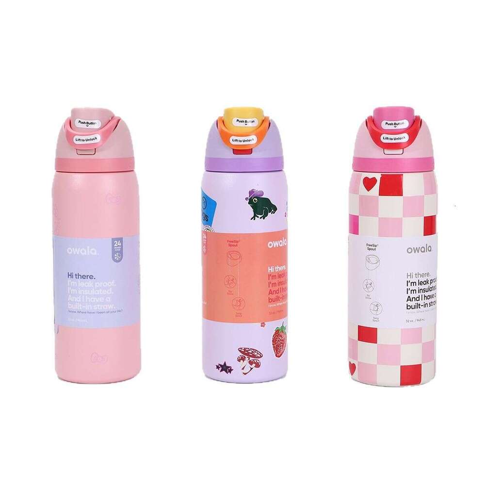 Owala FreeSip fruit stainless steel insulated cup, outdoor portable straw bouncing cup, kettle, water cup, new kettle