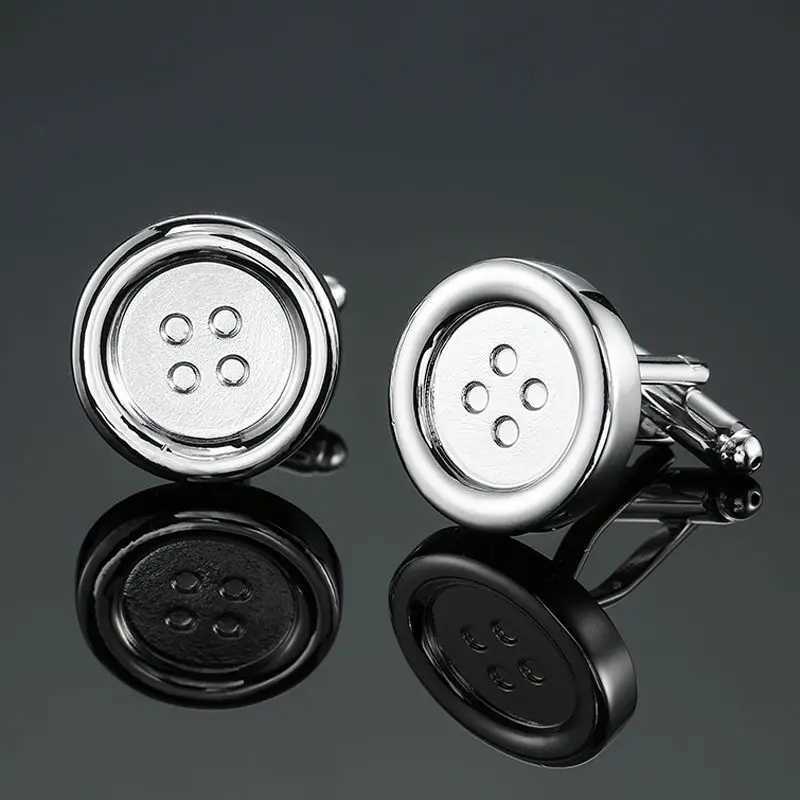 High quality brass material silver laser pattern building block Cufflink fashion mens French shirt Cufflinks wholesale retail W250606