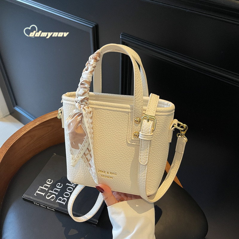 Minimalist Versatile Handheld Bucket for Women 2025 New Korean Fashion Casual Shoulder Crossbody Bag ddmynov