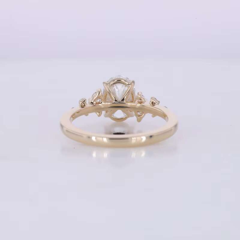 Radiant StarGems Premium White Diamond-Like Moissanite Ring Set with Durable 14KT Gold Base