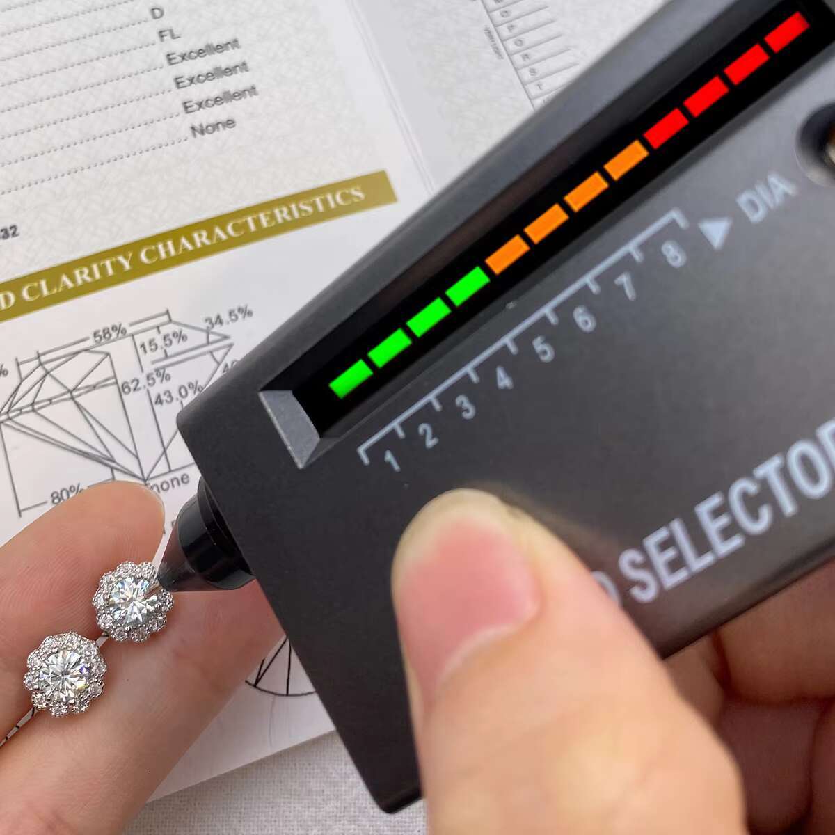 Classic 925 Sterling Silver Fine Jewelry Full Diamond Stud Earrings With 0.5ct Moissanite Halo Design-for Gift