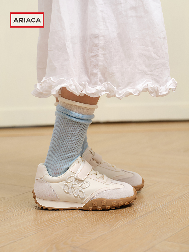 ARIACA Airesu children's sports shoes white girls' shoes 2025 spring new middle and large children's shoes shoes Gump shoes