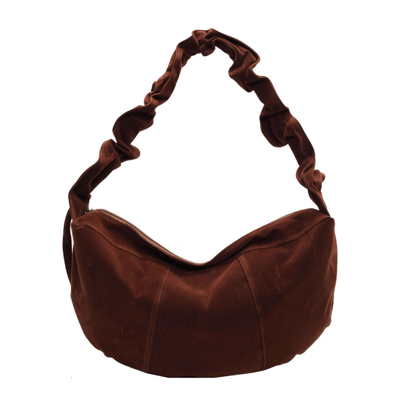 designer Vintage Crossbody Bag for Women Versatile 2025 Autumn New Pleated Drawstring Tote Bag Large Capacity High-end Shoulder Bag