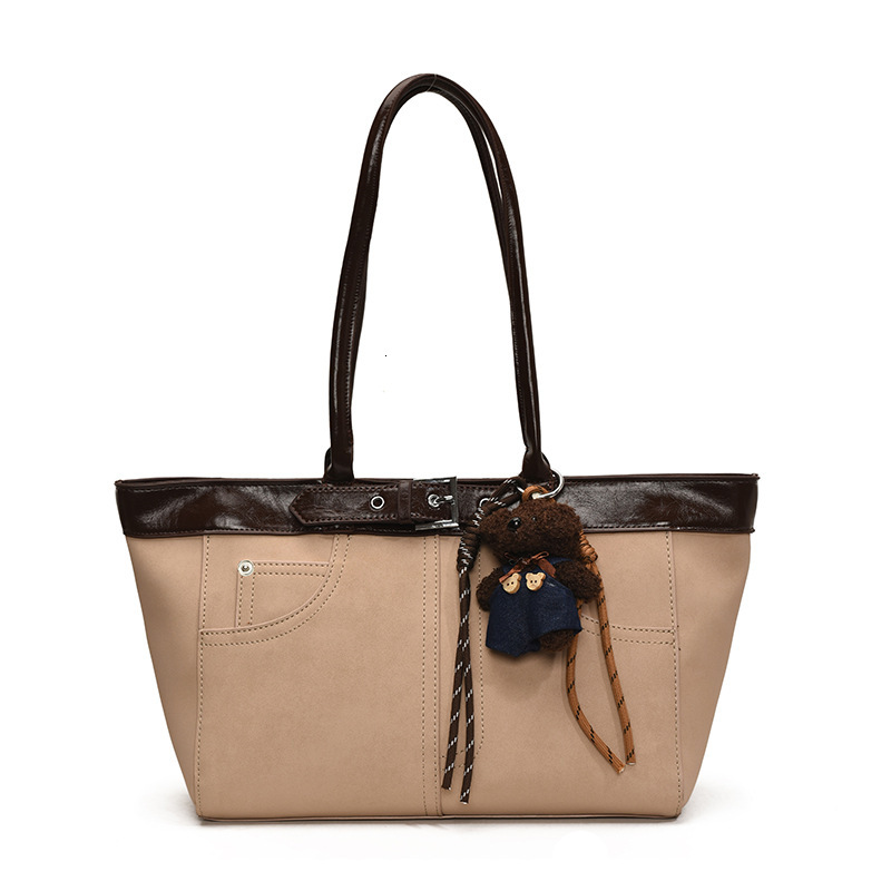 Large Shopping Bag Capacity Shoulder Bag For Women Free Shipping 2025 Spring New Designer Fashion Retro Casual Handbag Tote Bag Square Bag