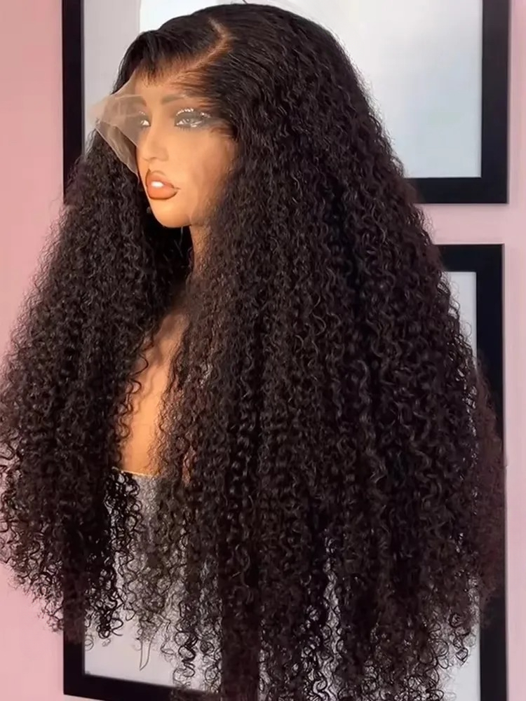 Kinky Curly Human Hair Wigs Water Deep Wave Brazilian HD Lace Frontal Wig 13x6 Human Hair Wig For Women Synthetic