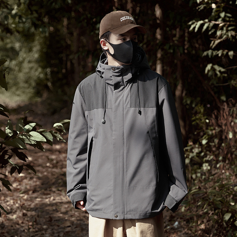 Ddmyoutdoor American Style Men S Women S Three In One Two Piece Set Waterproof Warm Loose Outdoor Hiking And Mountain Climbing Assault Suit Jackets