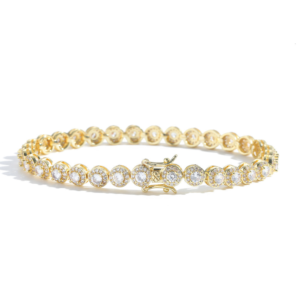 New In 5-7mm Sparkly Diamond Tennis Bracelets For Men And Women Mixed Round Bling Cz Stones Cubic Zircon Bangle Bracelet Chainla Pulseiras Bijoux Hip 