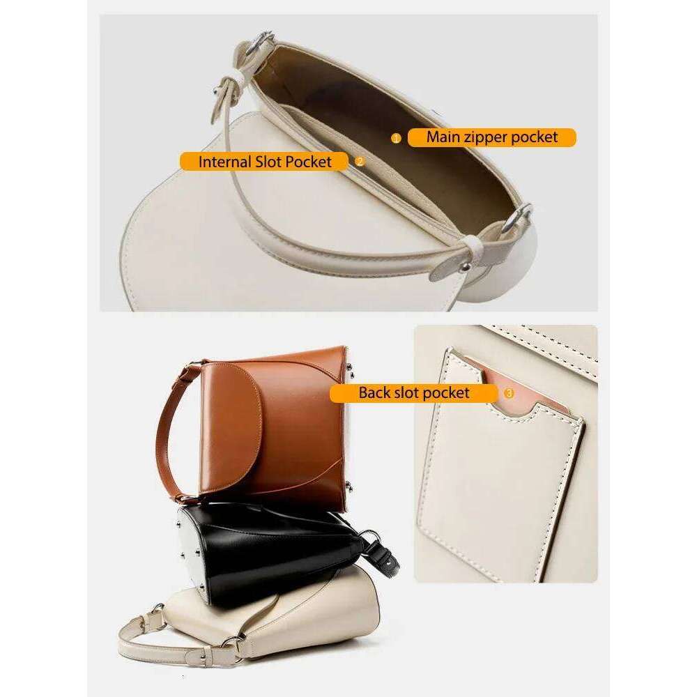 Zency Elegant Handbag Ladies Noble Genuine Leather Shoulder Cross Body Bag