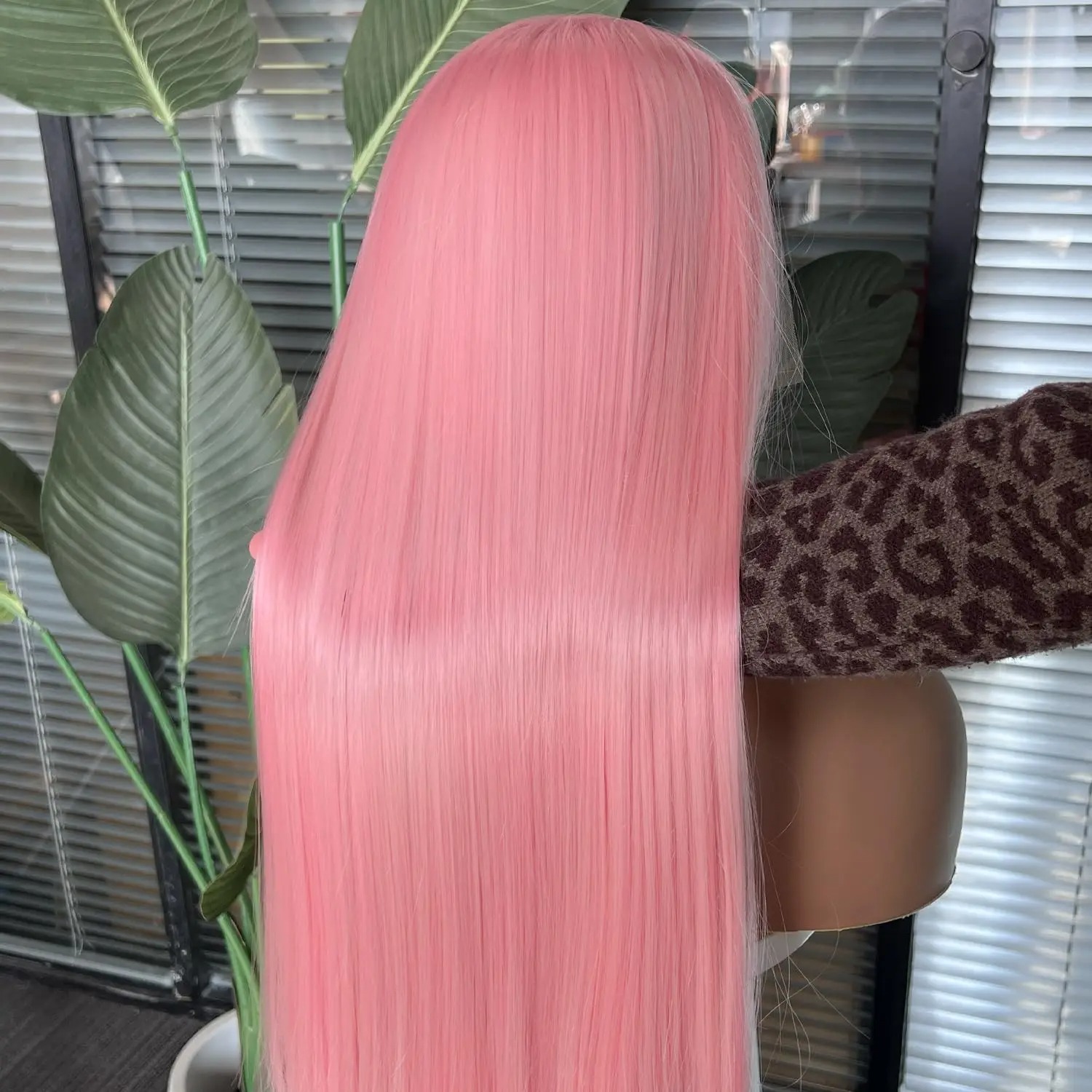30 Inch Pink Lace Front Wig Human Hair 200 Density 13x6 HD Lace Frontal Wig Brazilian Colored Straight Wigs For Women Synthetic
