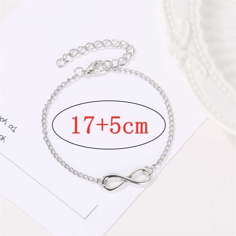 L040 Hot Minimalist Punk Vintage Bijoux Fashion Charm Infinity 8 Bracelets For Women Gift Men Chain Tiny Bangles Cheap Jewelry W250606