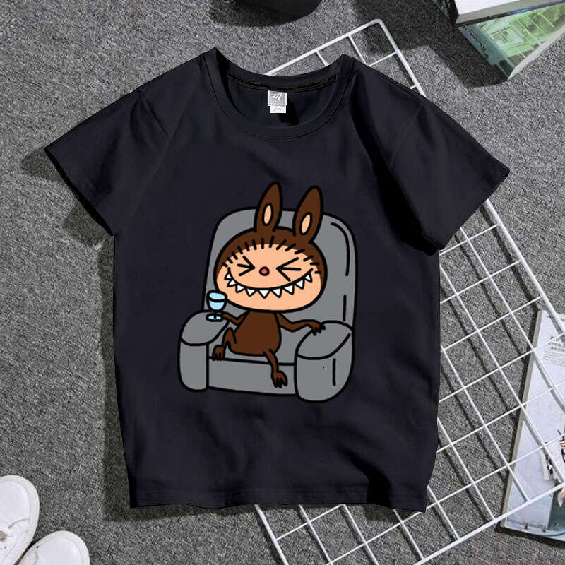 Labubu Summer Labubu Anime Merchandise Short Sleeve Unisex Two-Dimensional Trendy T-Shirt Casual Versatile Top