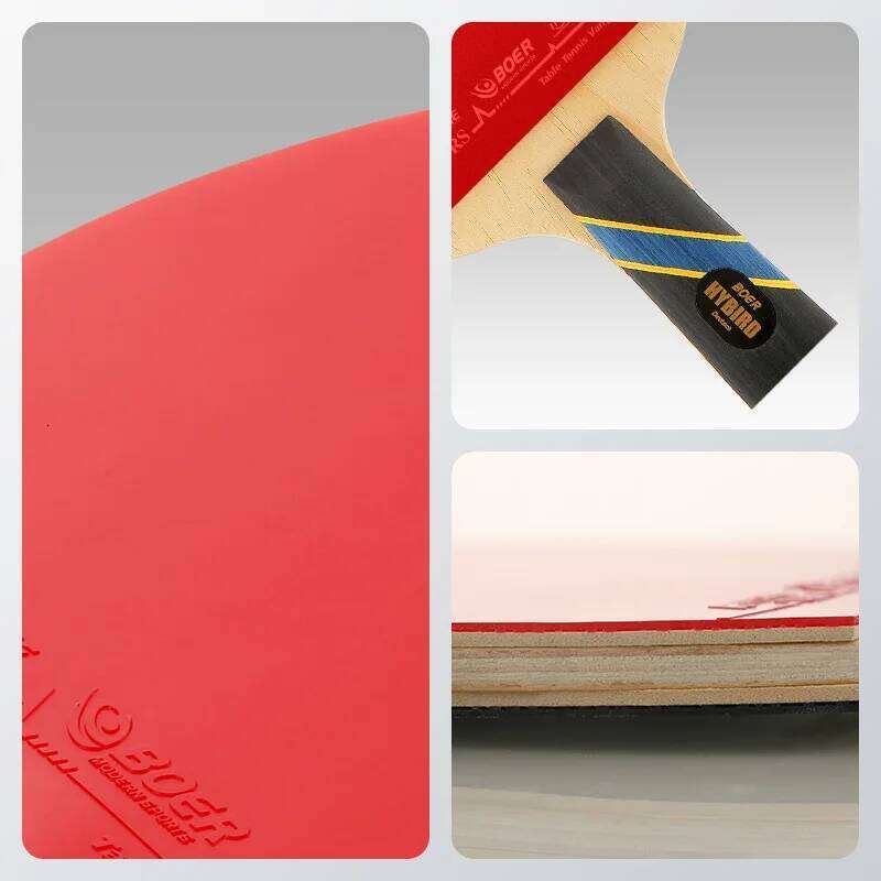 1 PCS 7-Ply Table Tennis BOER S5 Series Racket with Bag Offensive Ping Pong Paddle Training