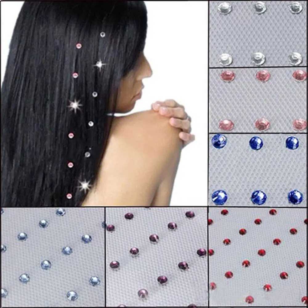 Women Beautiful 2 Bags Hair Styling Rhinestone Hairdo Hot Drilling Crystal Supplies Hair Dress Accessories Z250605
