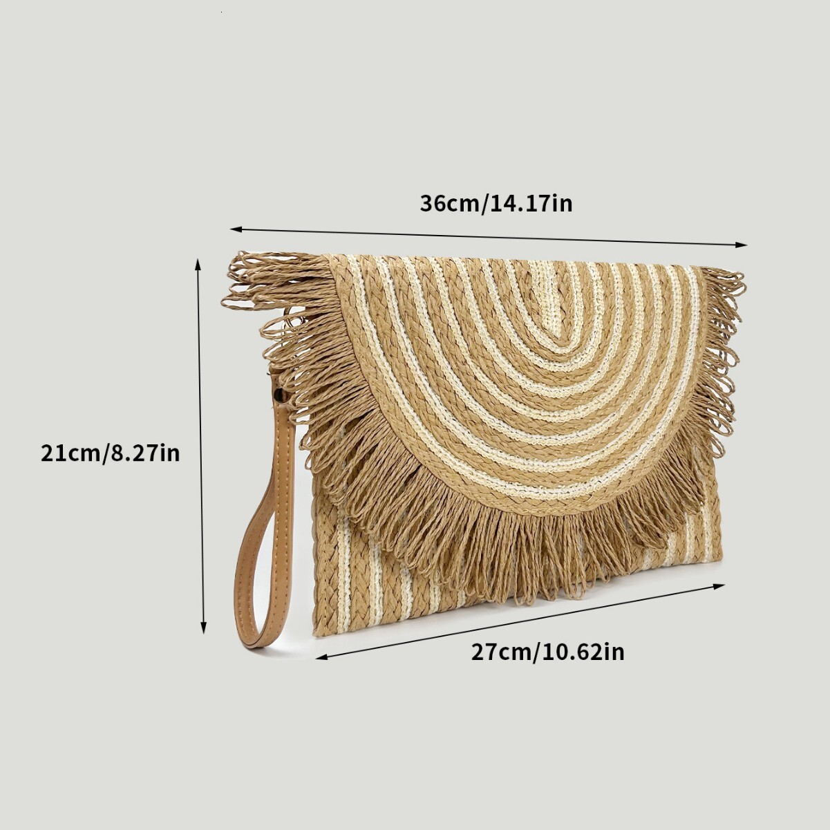 Handmade woven bag crossbody trend bag niche Bohemian style summer beach fringe trend grass bag designer women s shoulder bag
