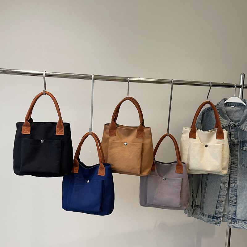 designer Korean and Japanese Style Casual Niche Tote Bag for Women, Handheld Fabric Bag, New Fashionable Winter Small Bag for Women 2025