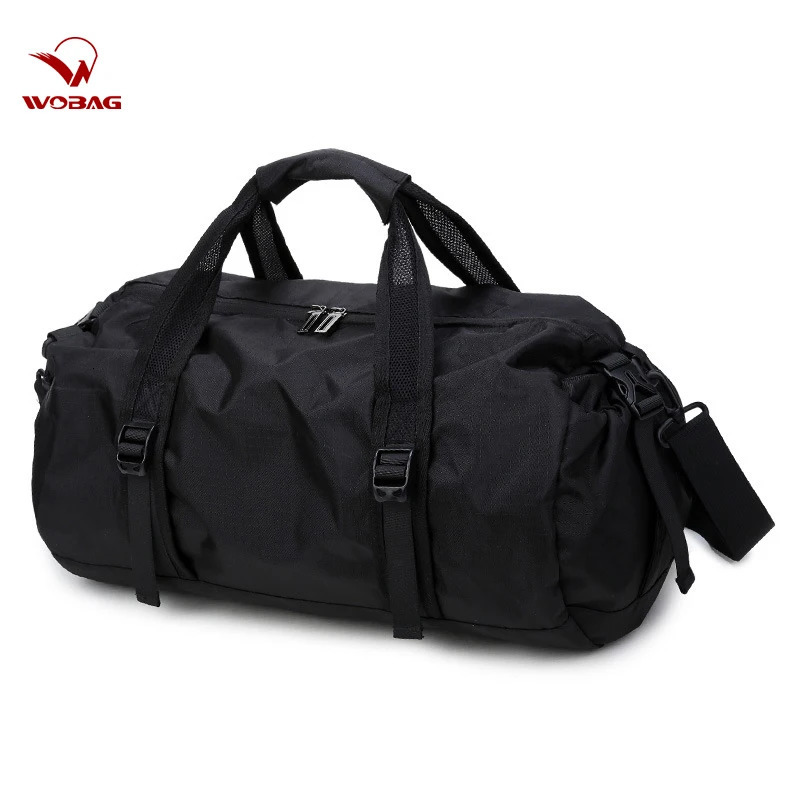 Fashion Black Weekend Short-distance Travel Bag Foldable Men Sports Training Handbag Large Capacity Yoga Women Duffel Bag 250605