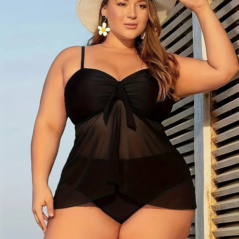 2025 Tie Dye Tankini 2 Pieces Swimsuit Women Plus Large Size Swimwear Female Bathers Bathing Swimming Swim Suit Beachwear 4XL 250603