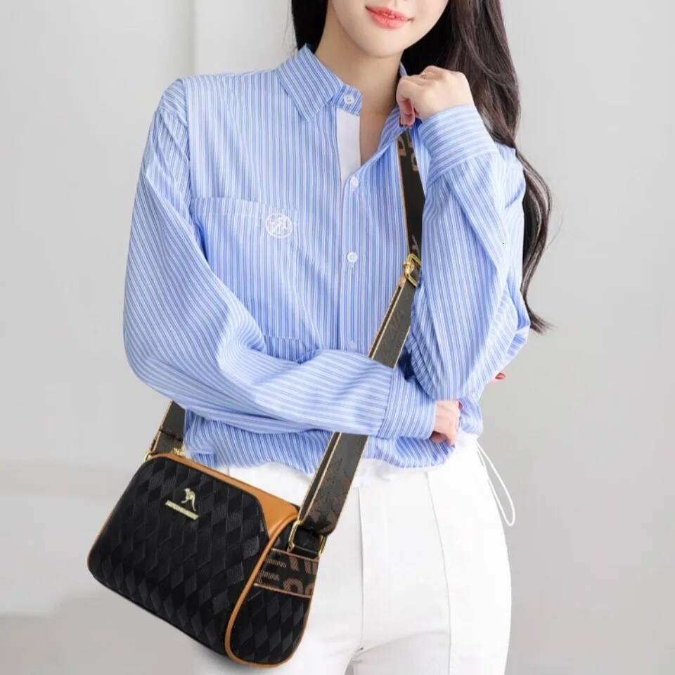 Handbags Designer Crossbody Bags for Women Mother Soft Pu Leather Shoulder Purses Handbag Clutch 3 Layers Sac