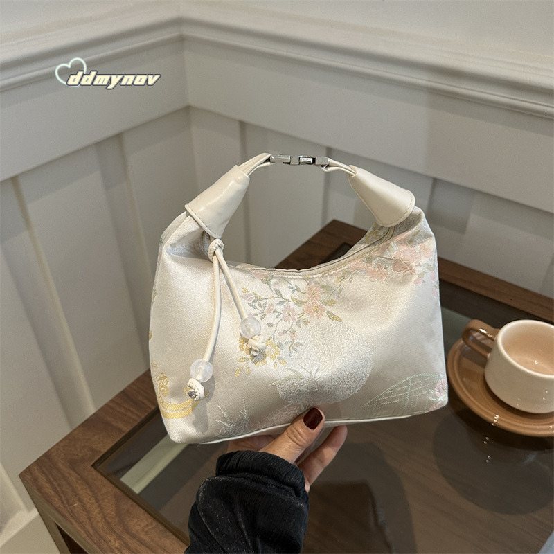 Handheld New Chinese Style National Trend Underarm 2024 Summer Embroidered Niche High-end Single Shoulder Crossbody Bag for Women