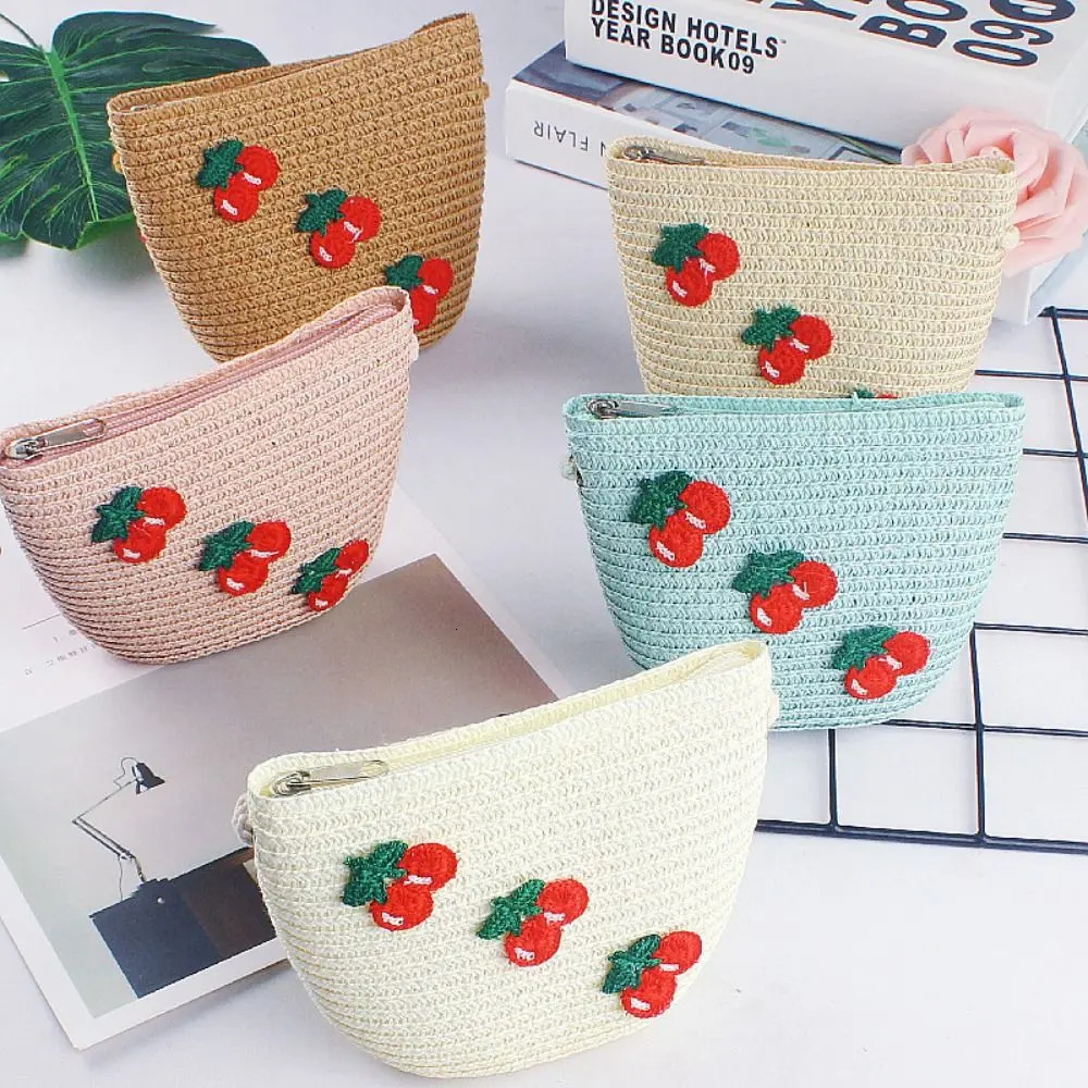 Creative Handmade Kids Straw Bag Shell Shape Woven Shoulder Flower Summer Beach for Children Girls 250605