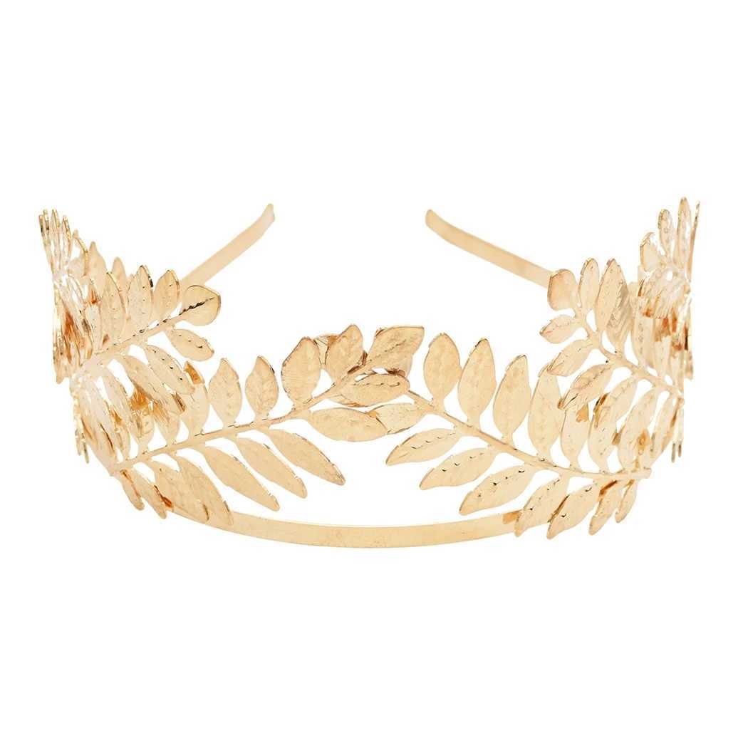 Greek Roman Goddess Olive Metal Headbands Headdress Bride Tiara Wedding Accessories Miss Universe Girls Crown Head Jewelry Z250605