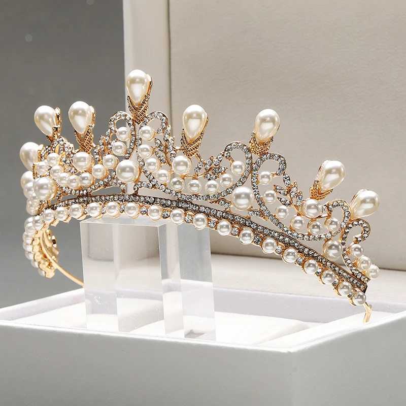 Itacazzo Bridal Headwear Lady Fashion Wedding Princess Imitation Pearl Classic Tiaras Luxurious Birthday Crown Z250605