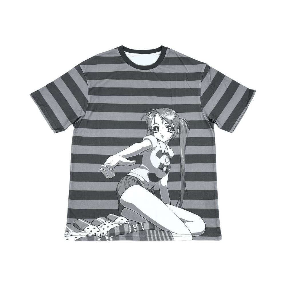 Summer Y2K Print Short Sleeve Crew Neck Top Personality Dark Cute Puppy INS Loose T-Shirt