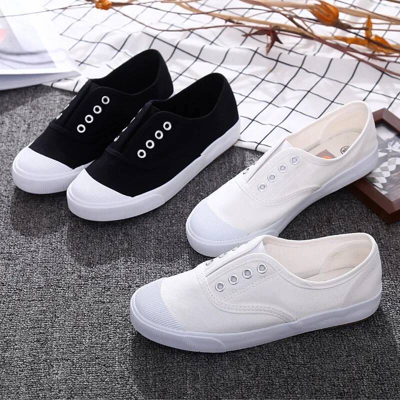 Ddmyoutdoor Woman Summer New Fashion Women S Canvas Casual Flats Solid Color Classic Breathable Female Simple Shoes Sneakersd Outdoor Shoes