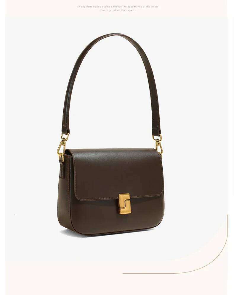 Designer Bags 2025 Women's Cowhide Small Fashion Square Female Cow Genuine Leather Crossbody Bag Ladies Commuting Flap Box Retro Handbags Lady Lu