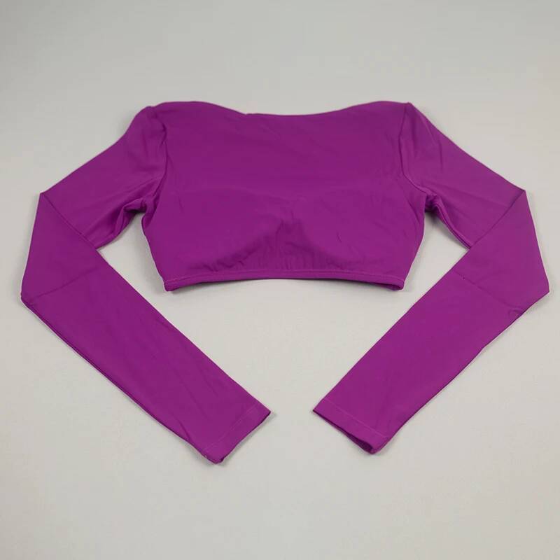 Quick Drying Breathable Short Yoga Sexy For Women Nude Feeling Fiess Tops Slim Fit Exercise Running Clothes