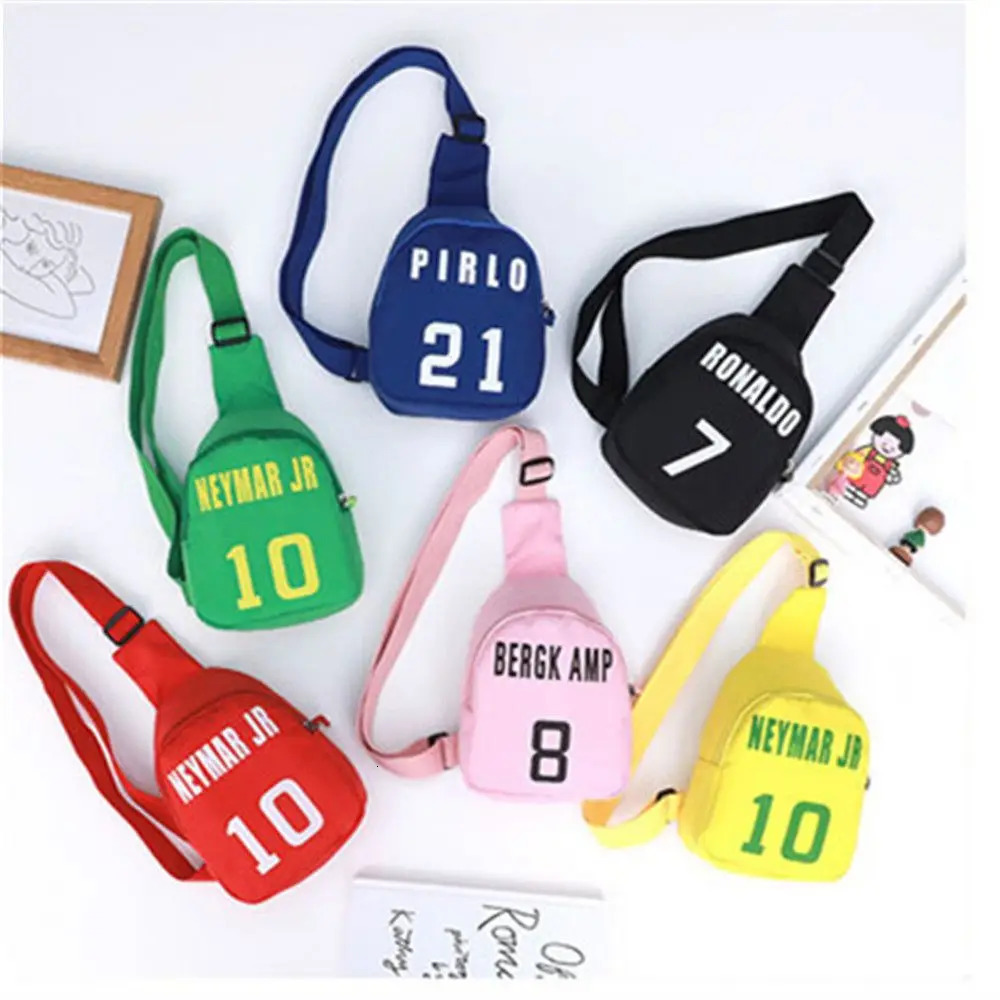 Childrens Fashion Number Printed Chest Bag Girls Boys Sports Leisure Messenger Handbags Allmatch Shoulder Bag 250605