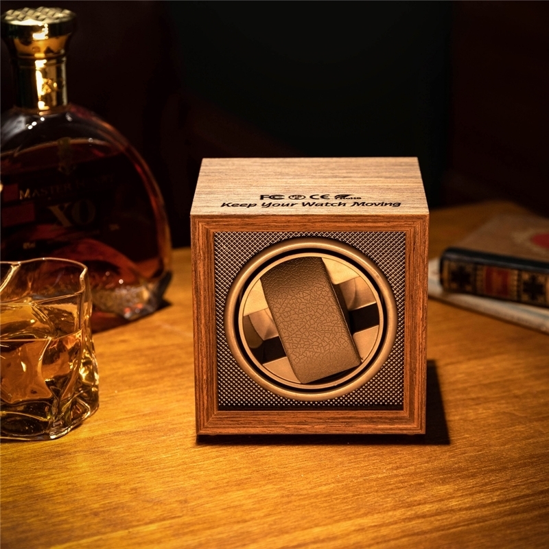 IBBETON Wood Watch Winder HighEnd 1 Slot Automatic Watches Box with Mabuchi Moto Cabinet Clock Storage y250519