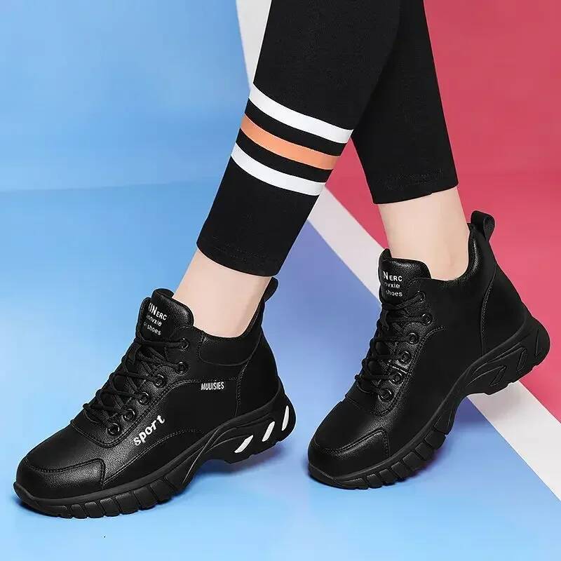 Ddmyoutdoor Women High Quality Leather Athletics Running Female Winter Non Slip Casual Sneakers Ladies Sport Jogging Shoes Outdoor Shoes