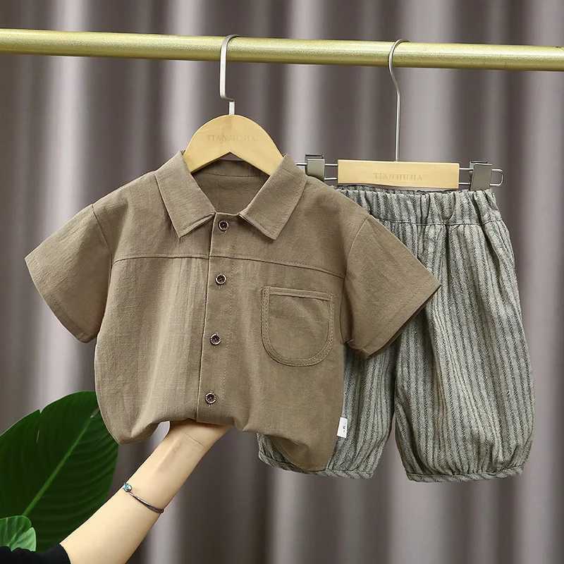 Boys Clothes Sets Summer 2025 Children Fashion Shirts Short Pants 2pcs Casual Suit For Baby Outfits Kids Shorts Tracksuits 4 5Y R250606