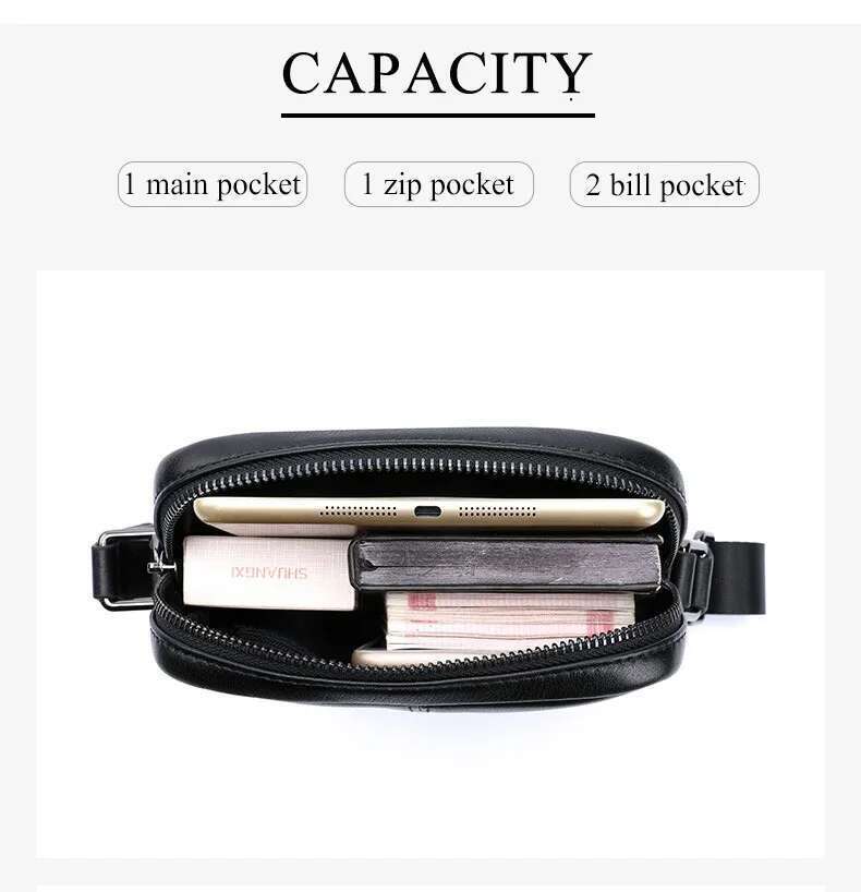 Wmnuo 2025 Messenger For Men Cowhide Genuine Leather Shoulder Crossbody Men's Small Bag Korean Brand Phone Pouch Male W6075