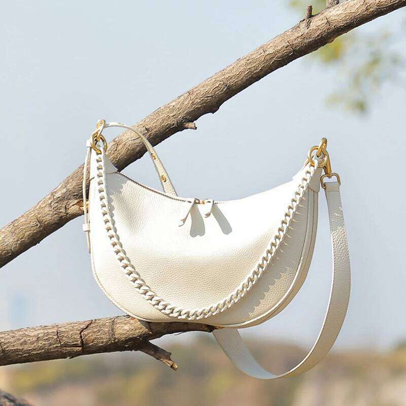 2025 New Genuine Leather Underarm for Women Fashion Shoulder High Quality Chain Crossbody Dumpling Bag