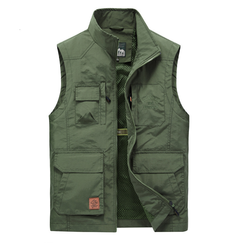 Ddmyoutdoor Spring And Autumn Outdoor Multi Pocket Men S Large Size Thin Work Jacket Sports Photography Breathable Fishing Vest Jogging Suit