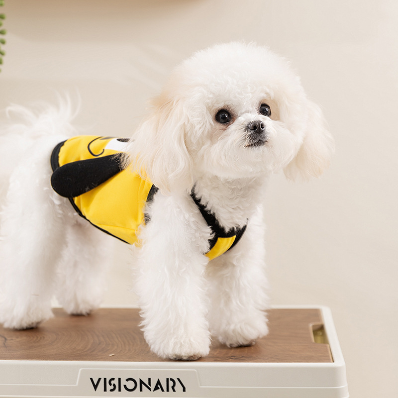 Dogs Shirts Soft Breathable Cute Cartoon Puppy T-Shirts with Leash Ring Tank Top Summer Dog T-Shirts Apparel Sleeveless Dog Vest for Small Medium Dogs