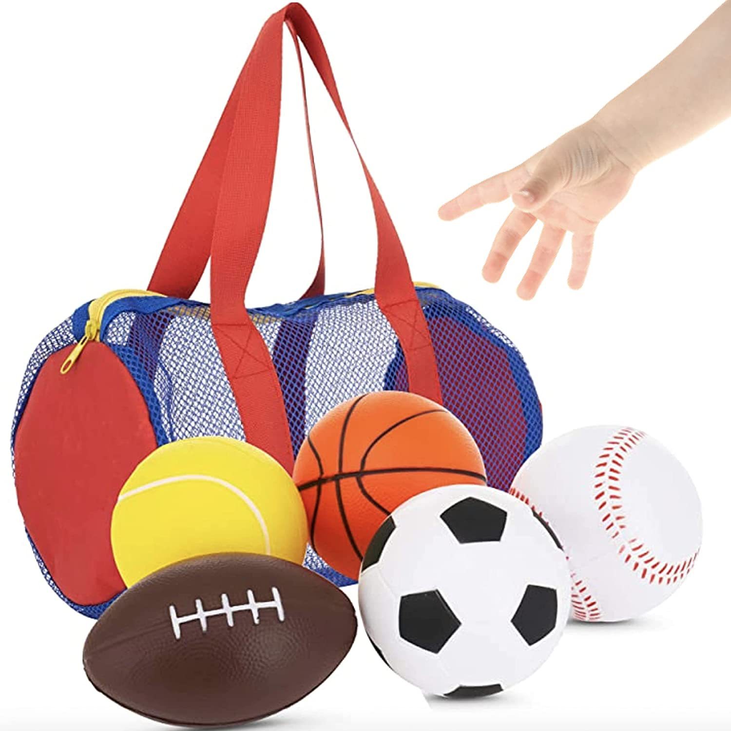 squishy medium rebound PU children's stress relieving toys soccer basketball football baseball volleyball parent-child toys