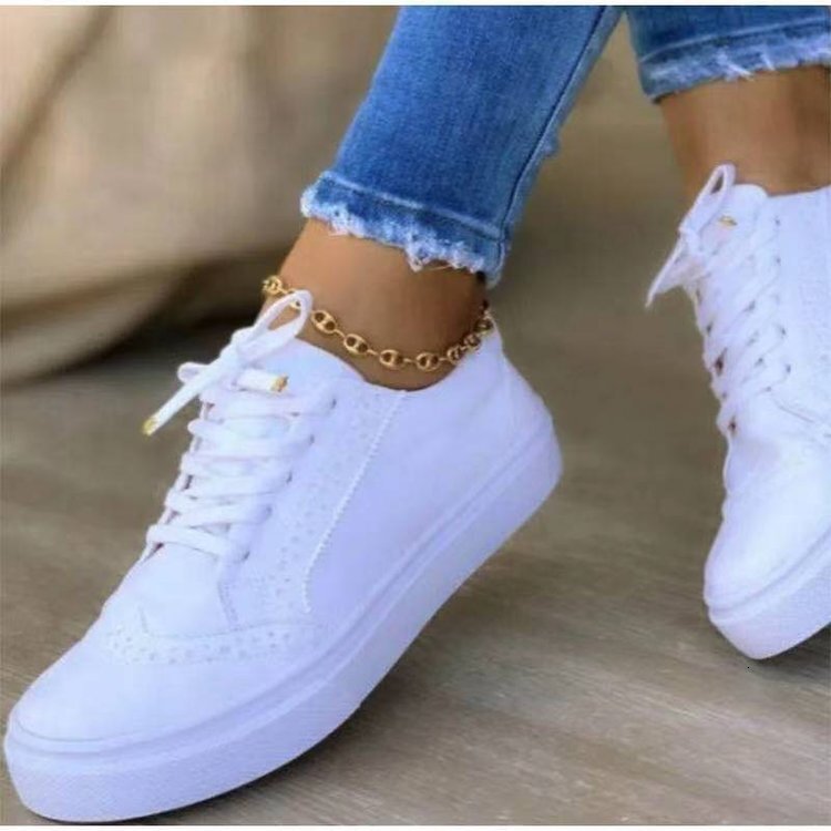 Plus Size Spring Summer New Lace Up Casual Comfortable Casual Shoes Round Toe Flat Solid Color Women S Shoes Ddmysaturn