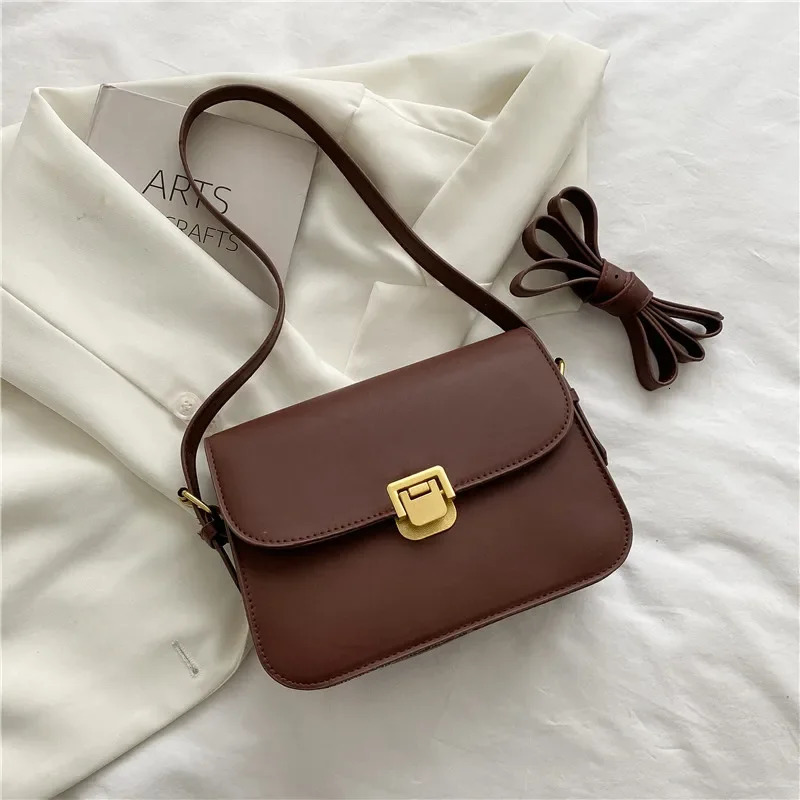 Womens Shoulder Bag Handbag Messenger Bag Preppy Style Female Vintage Envelope Bag High Quality Briefcase 250605