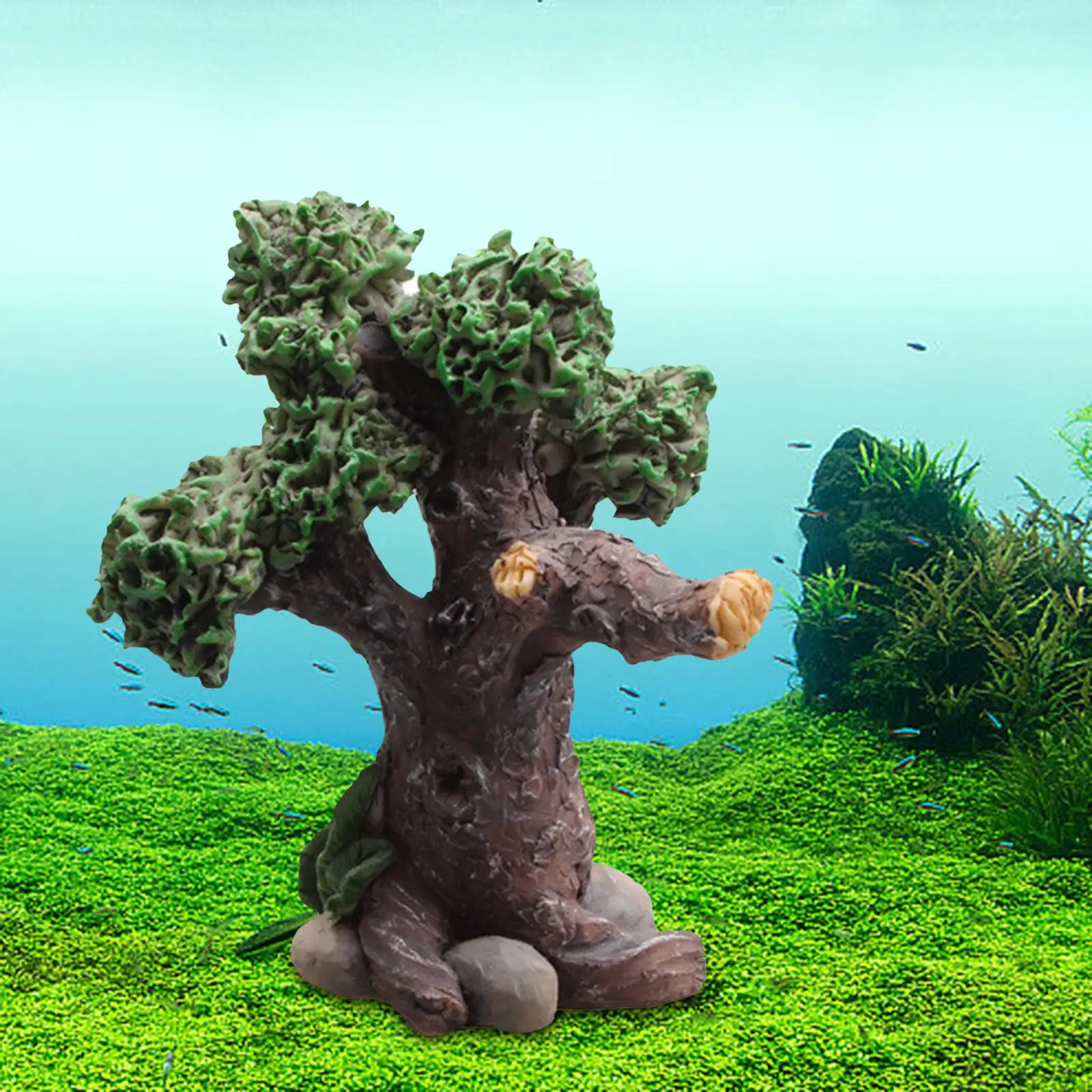 Aquarium Rockery Hideaway Aquatic Caves Multifunctional Bridge Ornament Fish Tank Decoration for Table Desktop Decorative 250604