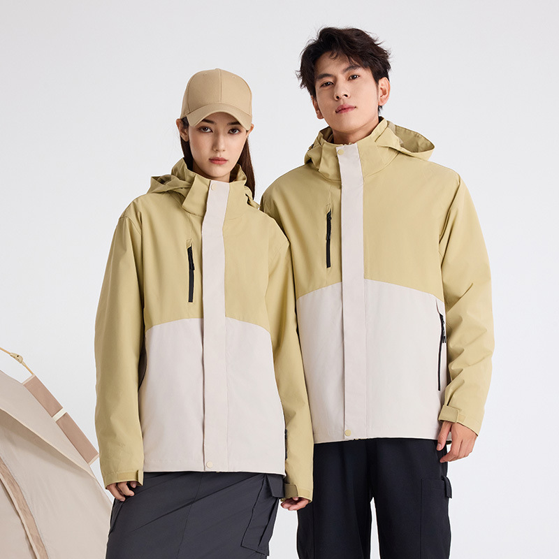 Ddmyoutdoor Autumn Winter Three In One Color Blocked Men S Windproof Outdoor Hiking Warm Fleece Jacket LG Jackets