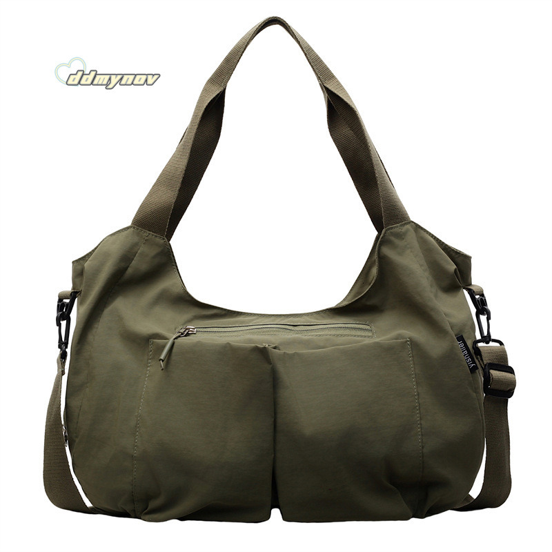 Hot Selling Canvas Women's 2025 New Simple Fashion Large Capacity Shoulder Tote Dumpling Bag ddmynov