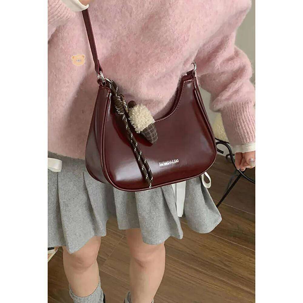 Retro Bury Leather Single Shoulder Women 2025 New Fashion Lady Commuting Underarm Bags Versatile Shopping Daily Pack