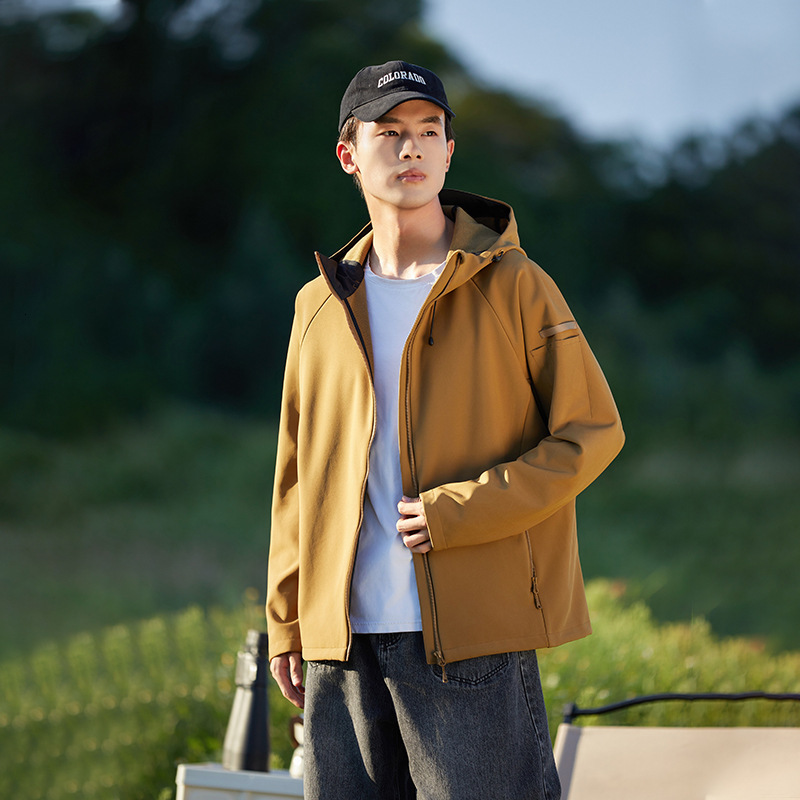 Ddmyoutdoor Spring Autumn Solid Color Velvet Warm For Men And Women Couples Soft Shell Single Layer Coat Jackets