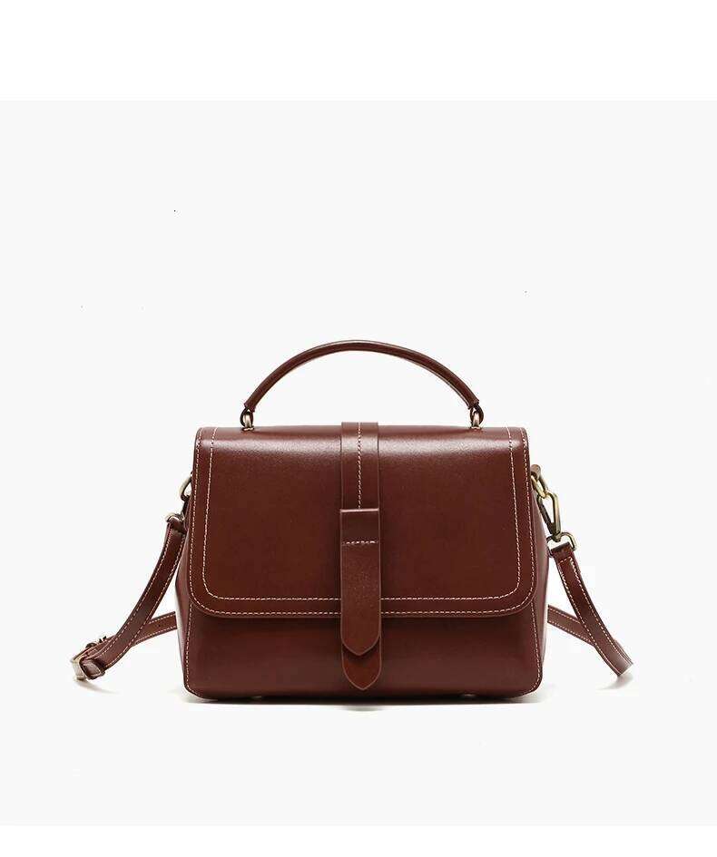 Designer Bags 2025 Women's Cow Genuine Leather Shoulder Bag Lady Retro Commuting Cowhide Bags Female Designer Handbag For Ladies Luxury Bag