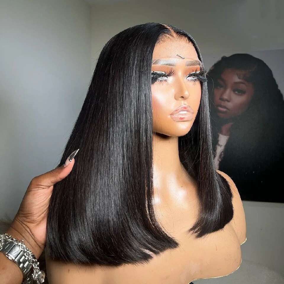 Raw Vieamese Unprocessed Cuticle Aligned Double Drawn 13x4Hd Human Hair Lace Front Wig Glueless Short Bob Wigs On Sale